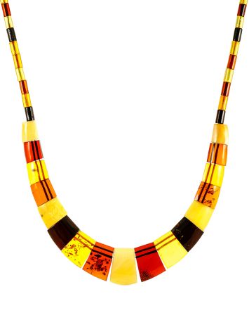 Natural Amber Flat Necklace "Egypt", Length: 41, image 