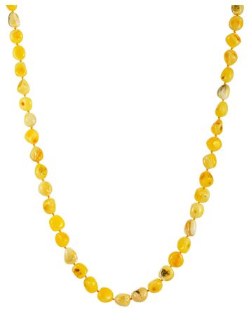 Vibrant "Olive" Honey Amber Beads, Length: 54, image 
