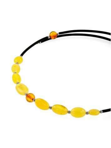 Original eye-catching choker set with natural amber, image , picture 4