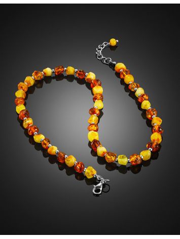 Bright natural amber choker featuring warm sunny shades, image , picture 2