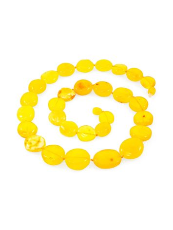 Necklace made of natural honey-lemon amber “Plum”, Length: 55, image , picture 3