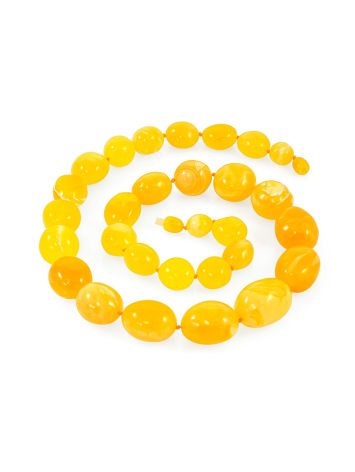 Natural Amber "Plum" Beads, Length: 54, image , picture 3
