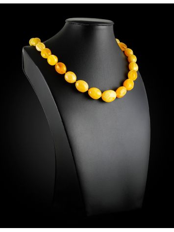 Natural Amber "Plum" Beads, Length: 54, image , picture 2