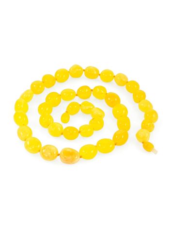 Delicate Baltic Honey Amber "Plum" Beads, Length: 54, image , picture 3