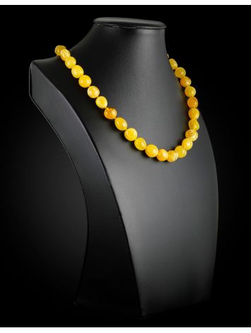 Charming, vibrant natural amber necklace "Plum", Length: 53.5, image , picture 2