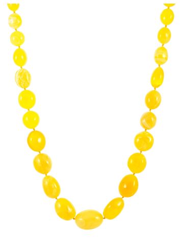Natural Amber "Plum" Beads, Length: 54, image 