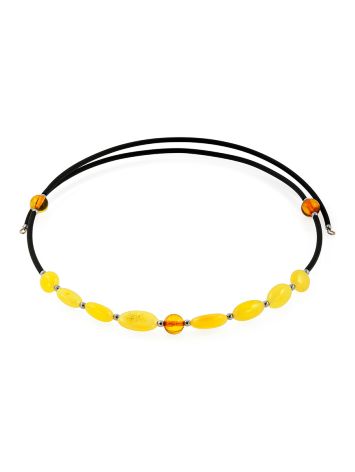 Original eye-catching choker set with natural amber, image 