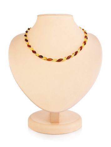 Radiant natural amber beads featuring two beautiful shades, image 