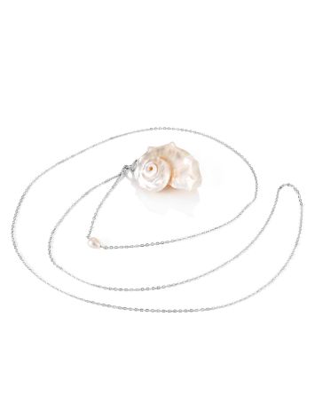 Chain Necklace With Seashell And Pearl The Oceania, image , picture 3
