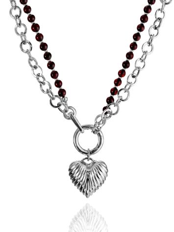 2-in-1 Transformer Choker With Cherry Amber and Hematite, image 