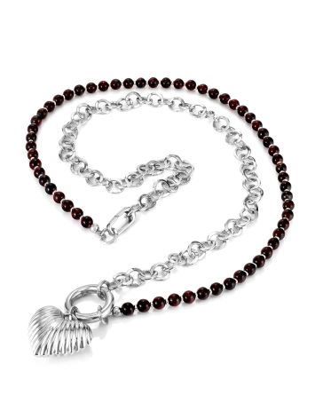 2-in-1 Transformer Choker With Cherry Amber and Hematite, image , picture 8
