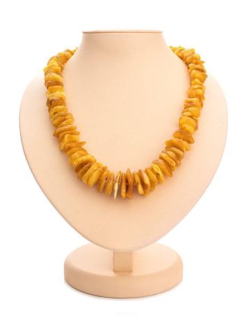 Honey Amber Beaded Necklace, image 