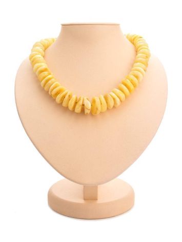 Honey Amber Beaded Necklace, image 