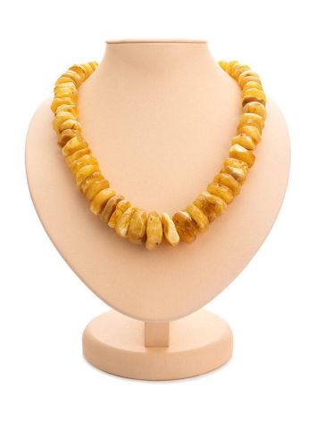 Honey Amber Beaded Necklace, image 