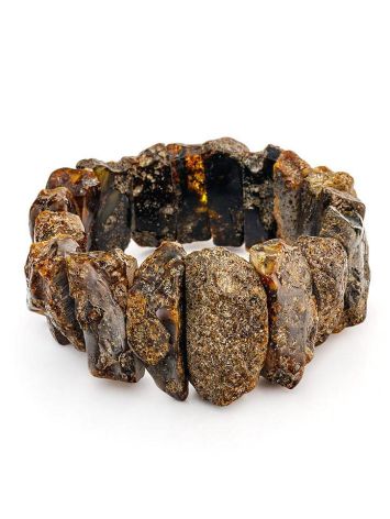 Natural Black Amber Bracelet The Volcano, image 