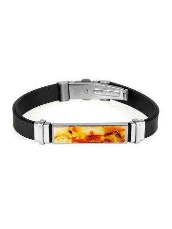 Unisex Rubber Bracelet With Bright Amber Mosaic The Grunge, image 