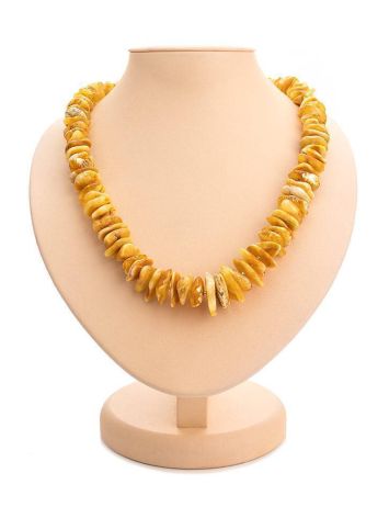 Honey Amber Beaded Necklace, image 