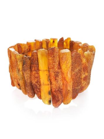 Cognac Amber Beaded Bracelet The Volcano, image 