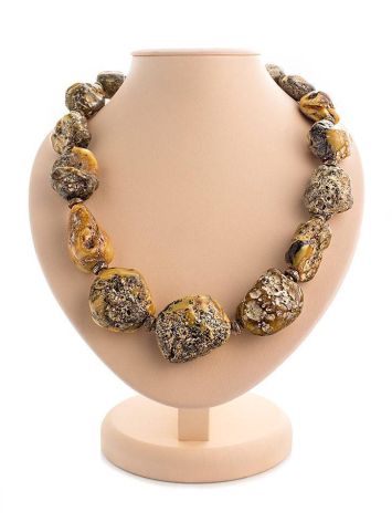 Raw Amber Beaded Necklace The Indonesia, image 
