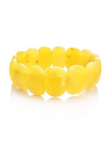 Honey Amber Flat Beaded Bracelet, image 