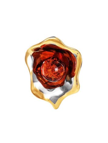 Gold-Plated Pendant With Cognac Amber The Turandot, image 
