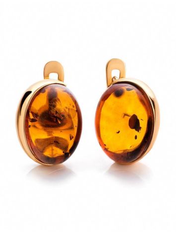 Lovely Amber Earrings In Gold-Plated Silver The Suite Collection, image 