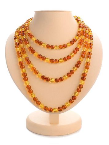 Amber Beaded Rope Necklace, image 