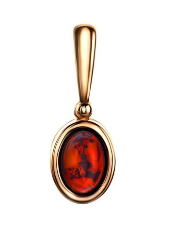 Gold-Plated Pendant With Cherry Amber The Goji, image 