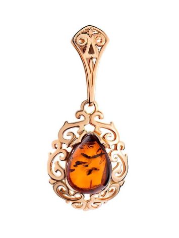Amber Pendant In Gold-Plated Silver The Luxor, image 