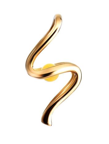 Gold-Plated Pendant With Honey Amber The Leia, image 