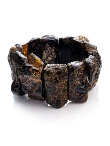 Natural Black Amber Bracelet The Volcano, image 