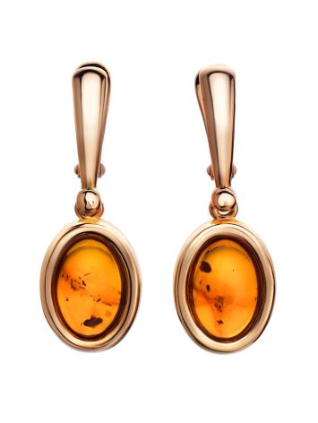 Drop Amber Earrings In Gold-Plated Silver The Goji, image 