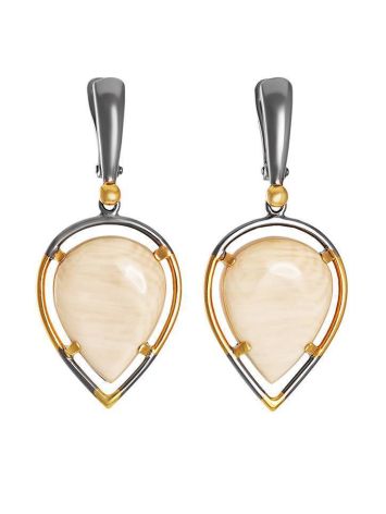 Drop Cut Mammoth Tusk Earrings In Gold-Plated Silver The Era, image 