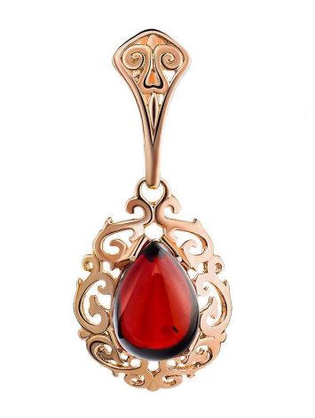 Gold-Plated Amber Pendant The Luxor, image 