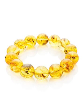 Lemon Amber Beaded Bracelet With Inclusions The Clio, image 