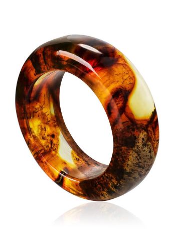 Cognac Amber Band Ring The Magma, image 