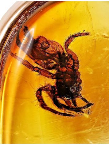 Oval Amber Ring With Inclusions In Gold The Clio, Ring Size: 6.5 / 17, image , picture 4
