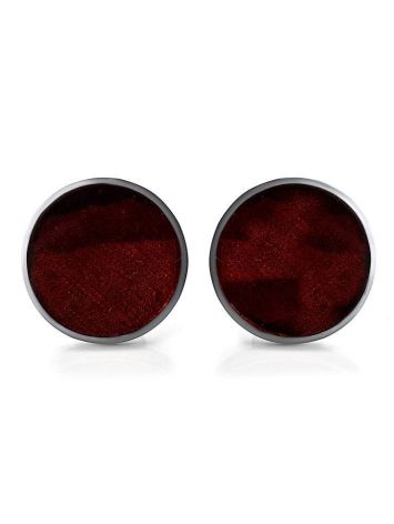 Stud Amber Earrings In Sterling Silver The Monaco, image 