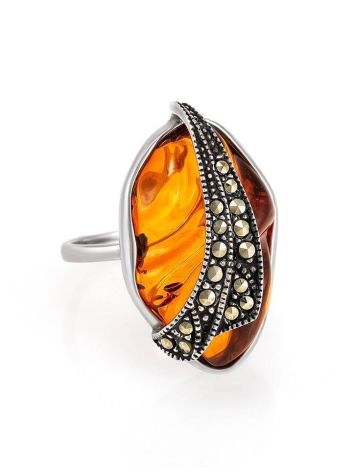 Amber Cocktail Ring With Marcasites The Colorado, image 