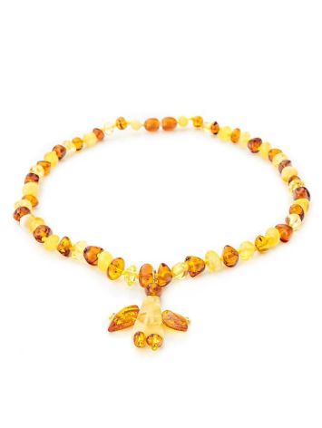 Amber Angel Shaped Pendant Necklace, image 