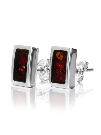 Amber Earrings In Sterling Silver The London, image 