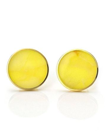 Amber Studs In Gold-Plated Silver The Monaco, image 