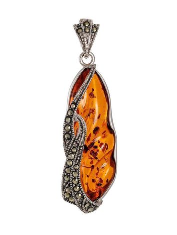 Amber Statement Pendant With Marcasites The Colorado, image 