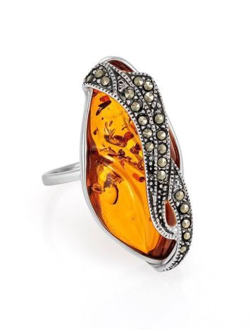 Amber Cocktail Ring With Marcasites The Colorado, image 