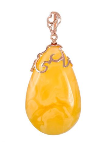 Honey Amber Pendant In Gold The Cascade, image 