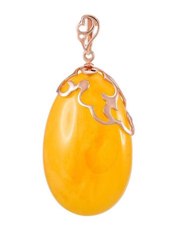 Honey Amber Pendant In Gold The Cascade, image 