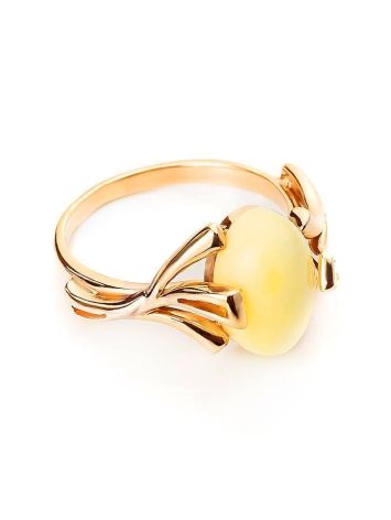Oval Cut Amber Ring In Gold The Crocus, Ring Size: 8.5 / 18.5, image 