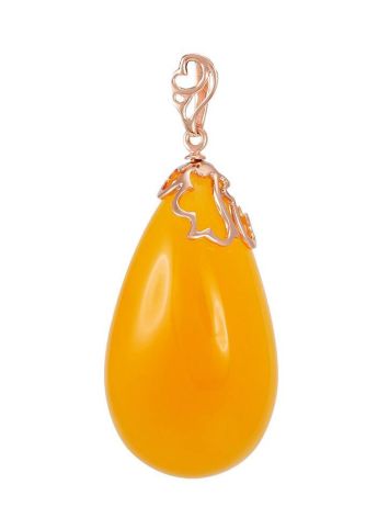 Honey Amber Pendant In Gold The Cascade, image 