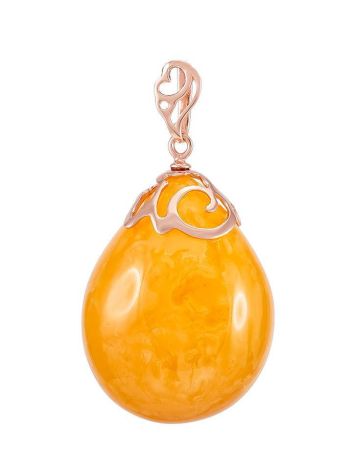 Honey Amber Pendant In Gold The Cascade, image 