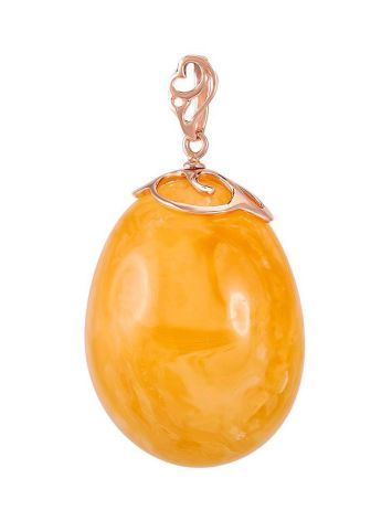 Honey Amber Pendant In Gold The Cascade, image 